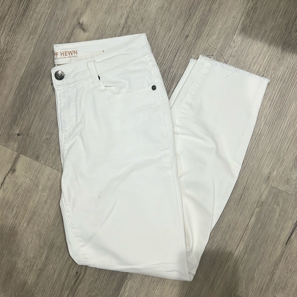 Ruff Hewn Women's White Denim Jeans Size 4 Crop